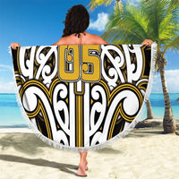 Custom Aotearoa Taranaki Beach Blanket Maori Tribal Pattern Mix Poutama LT05 - Polynesian Pride