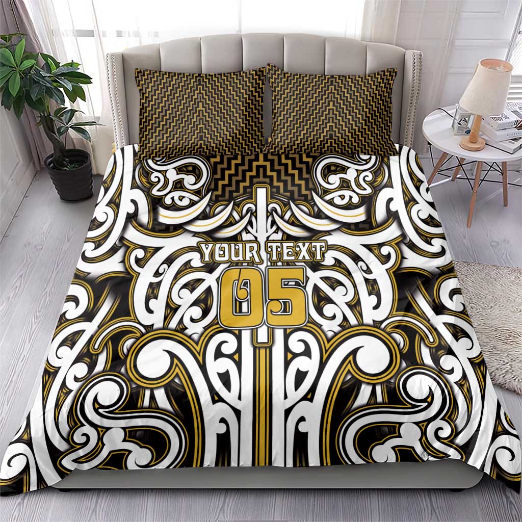 Custom Aotearoa Taranaki Bedding Set Maori Tribal Pattern Mix Poutama LT05 - Polynesian Pride