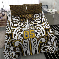 Custom Aotearoa Taranaki Bedding Set Maori Tribal Pattern Mix Poutama LT05 - Polynesian Pride
