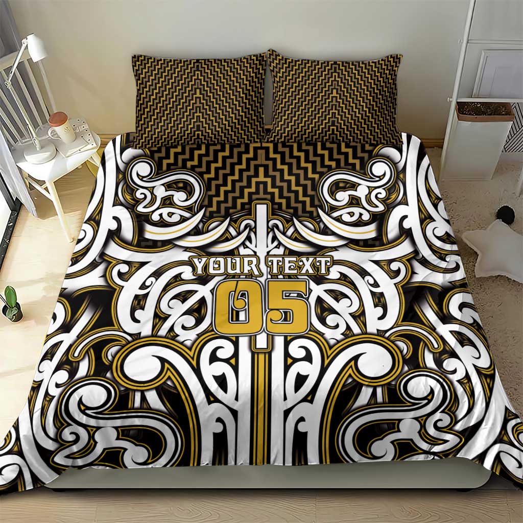 Custom Aotearoa Taranaki Bedding Set Maori Tribal Pattern Mix Poutama LT05 - Polynesian Pride