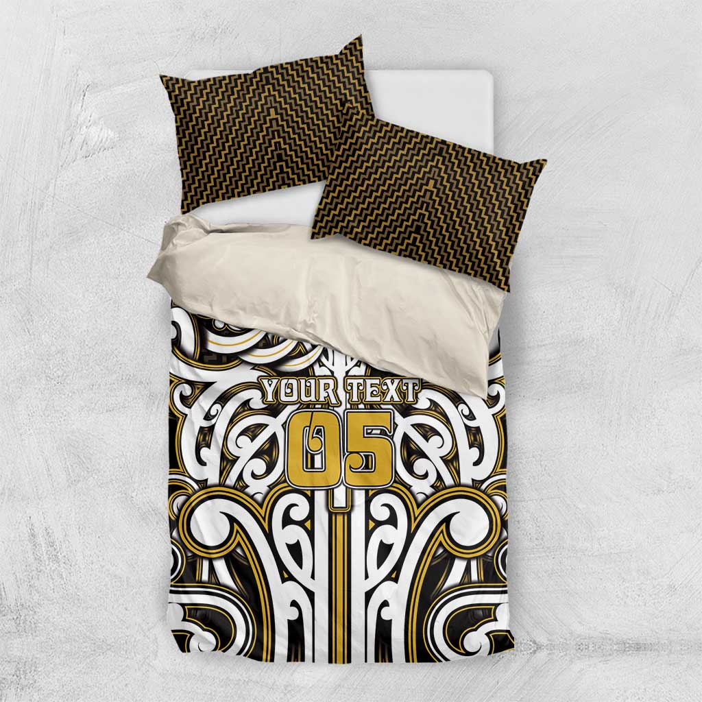 Custom Aotearoa Taranaki Bedding Set Maori Tribal Pattern Mix Poutama LT05 US Twin 172cm x 218cm Yellow - Polynesian Pride