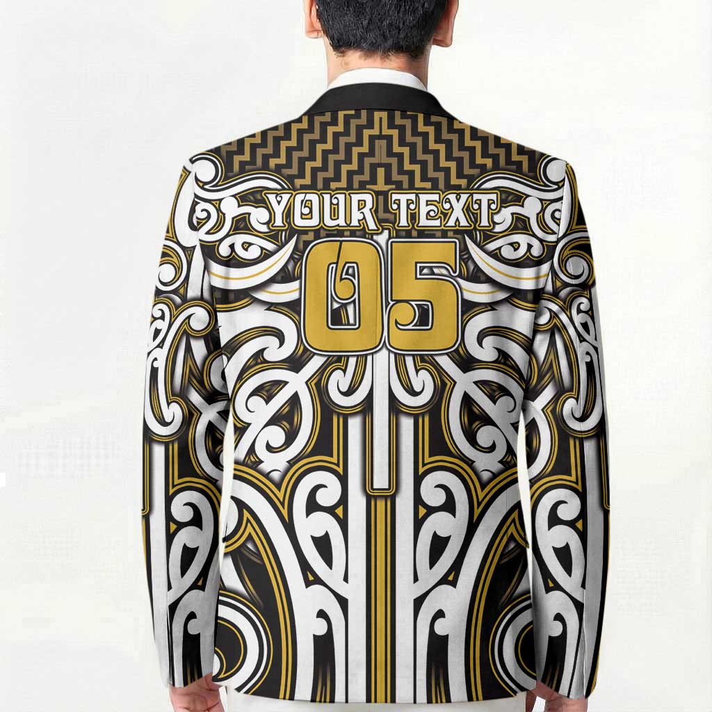 Custom Aotearoa Taranaki Blazer Maori Tribal Pattern Mix Poutama LT05 - Polynesian Pride