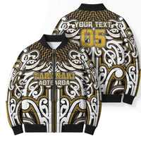 Custom Aotearoa Taranaki Bomber Puffer Jacket Maori Tribal Pattern Mix Poutama LT05 - Polynesian Pride