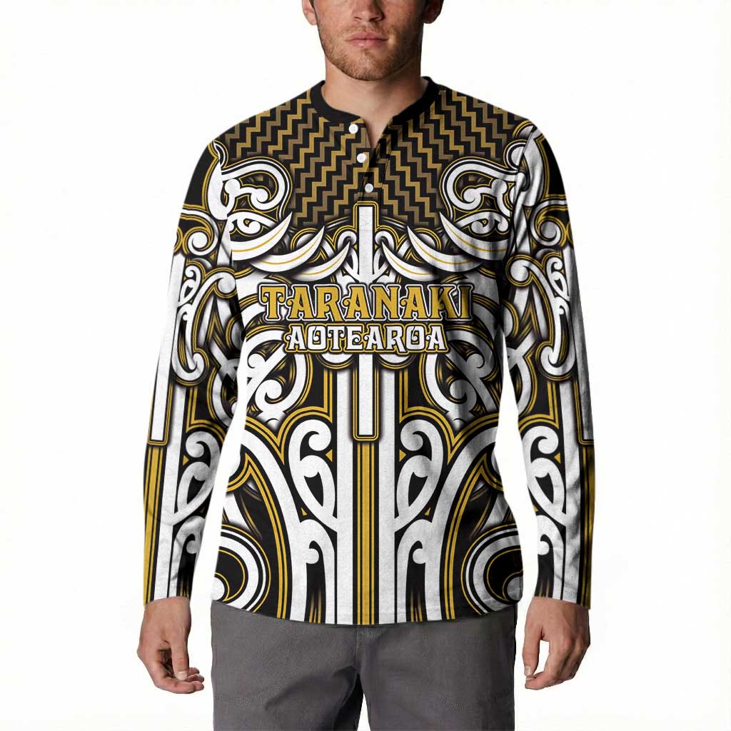 Custom Aotearoa Taranaki Button Sweatshirt Maori Tribal Pattern Mix Poutama LT05 - Polynesian Pride