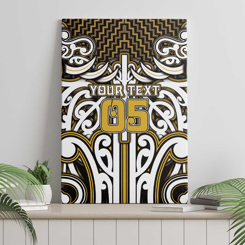 Custom Aotearoa Taranaki Canvas Wall Art Maori Tribal Pattern Mix Poutama LT05 - Polynesian Pride