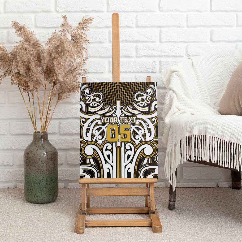 Custom Aotearoa Taranaki Canvas Wall Art Maori Tribal Pattern Mix Poutama LT05 - Polynesian Pride