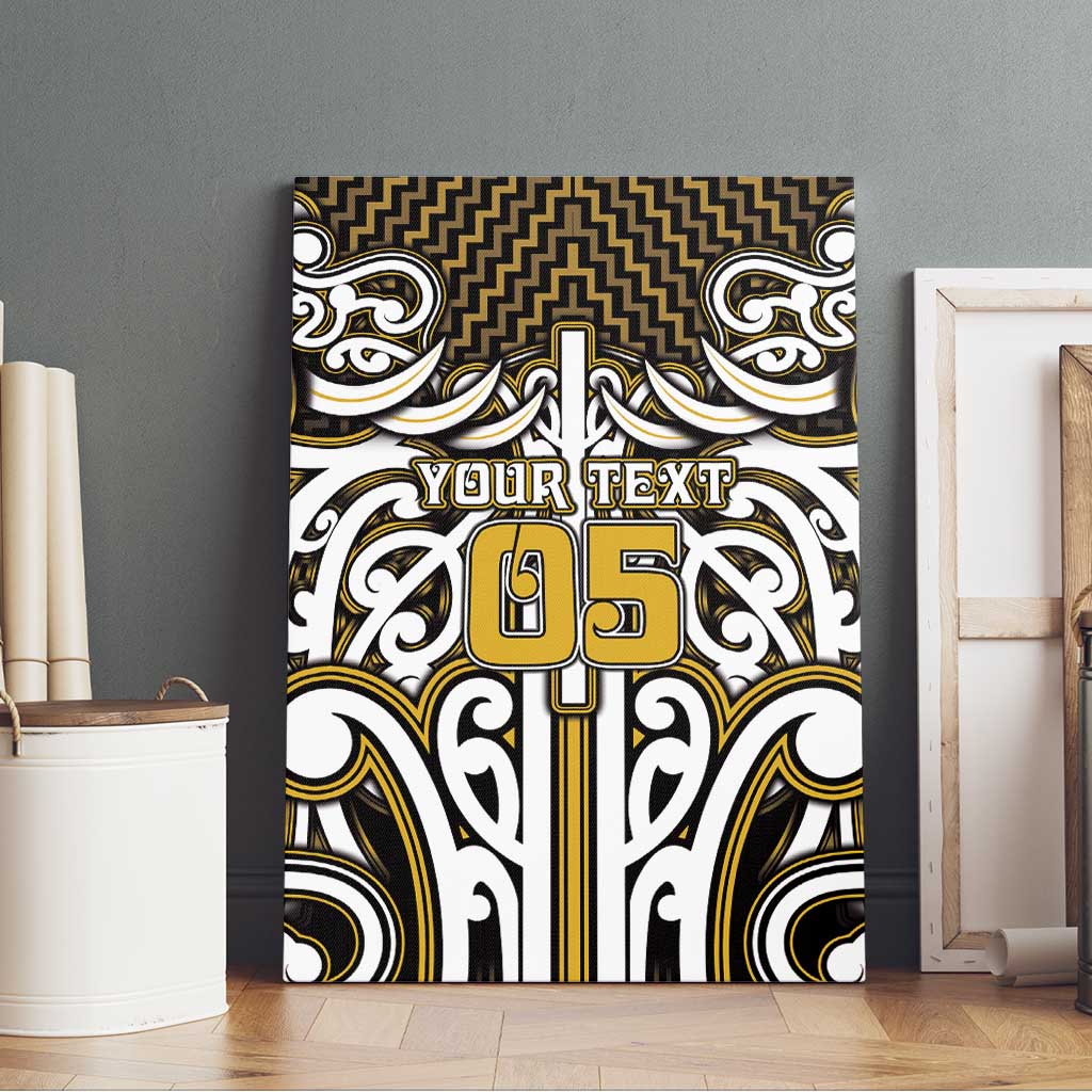 Custom Aotearoa Taranaki Canvas Wall Art Maori Tribal Pattern Mix Poutama LT05 - Polynesian Pride