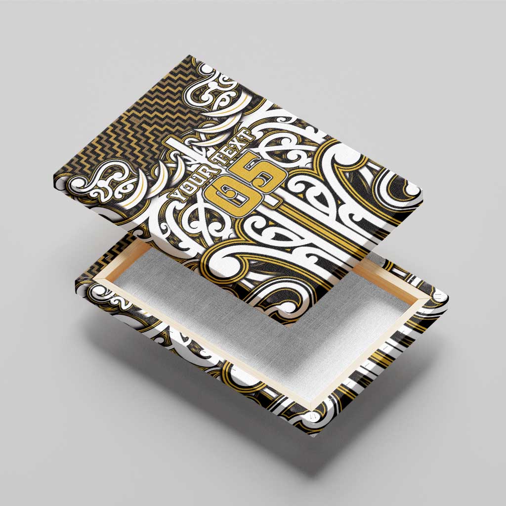 Custom Aotearoa Taranaki Canvas Wall Art Maori Tribal Pattern Mix Poutama LT05 - Polynesian Pride