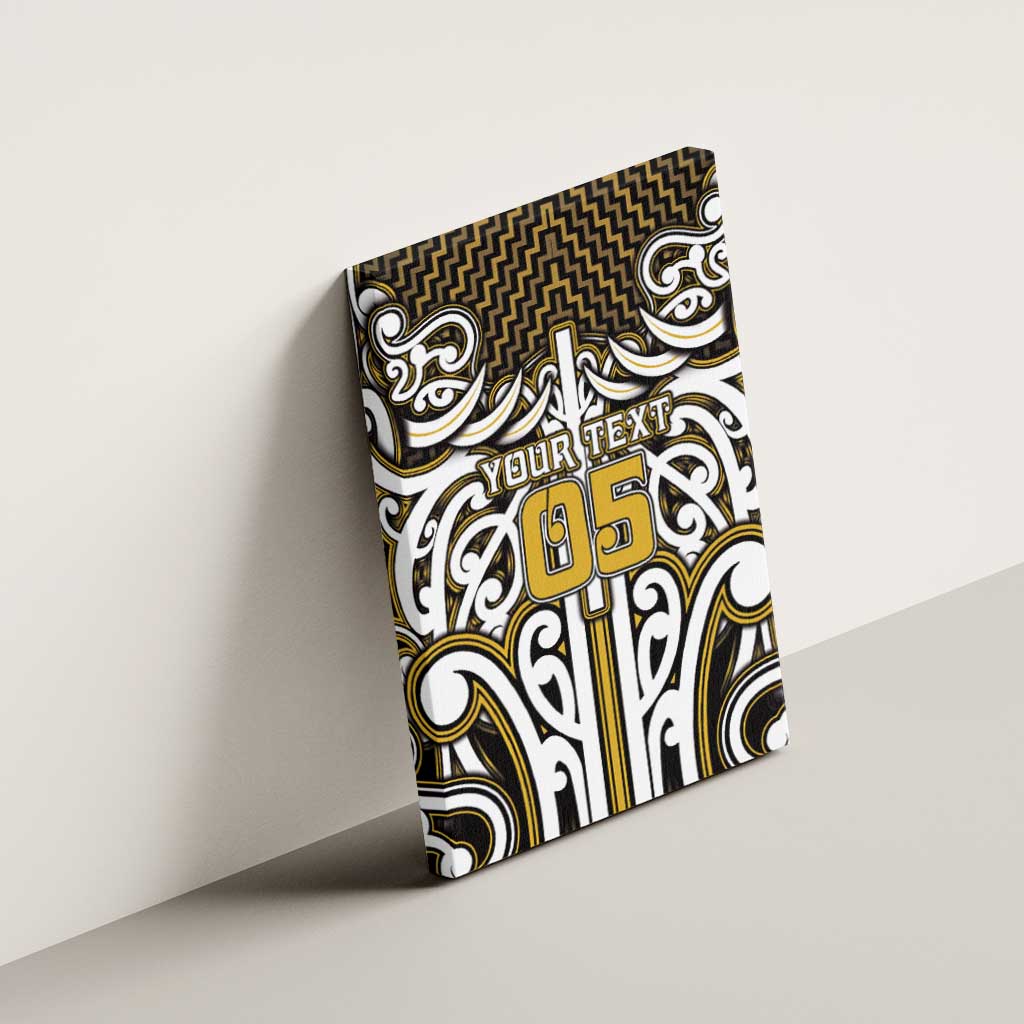 Custom Aotearoa Taranaki Canvas Wall Art Maori Tribal Pattern Mix Poutama LT05 - Polynesian Pride
