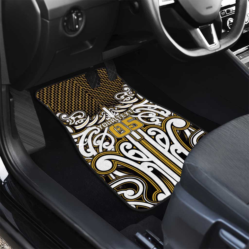 Custom Aotearoa Taranaki Car Mats Maori Tribal Pattern Mix Poutama LT05 - Polynesian Pride