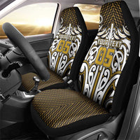 Custom Aotearoa Taranaki Car Seat Cover Maori Tribal Pattern Mix Poutama