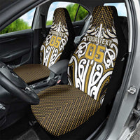 Custom Aotearoa Taranaki Car Seat Cover Maori Tribal Pattern Mix Poutama