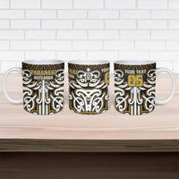 Custom Aotearoa Taranaki Ceramic Mug Maori Tribal Pattern Mix Poutama LT05 - Polynesian Pride