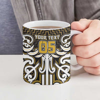 Custom Aotearoa Taranaki Ceramic Mug Maori Tribal Pattern Mix Poutama LT05 - Polynesian Pride