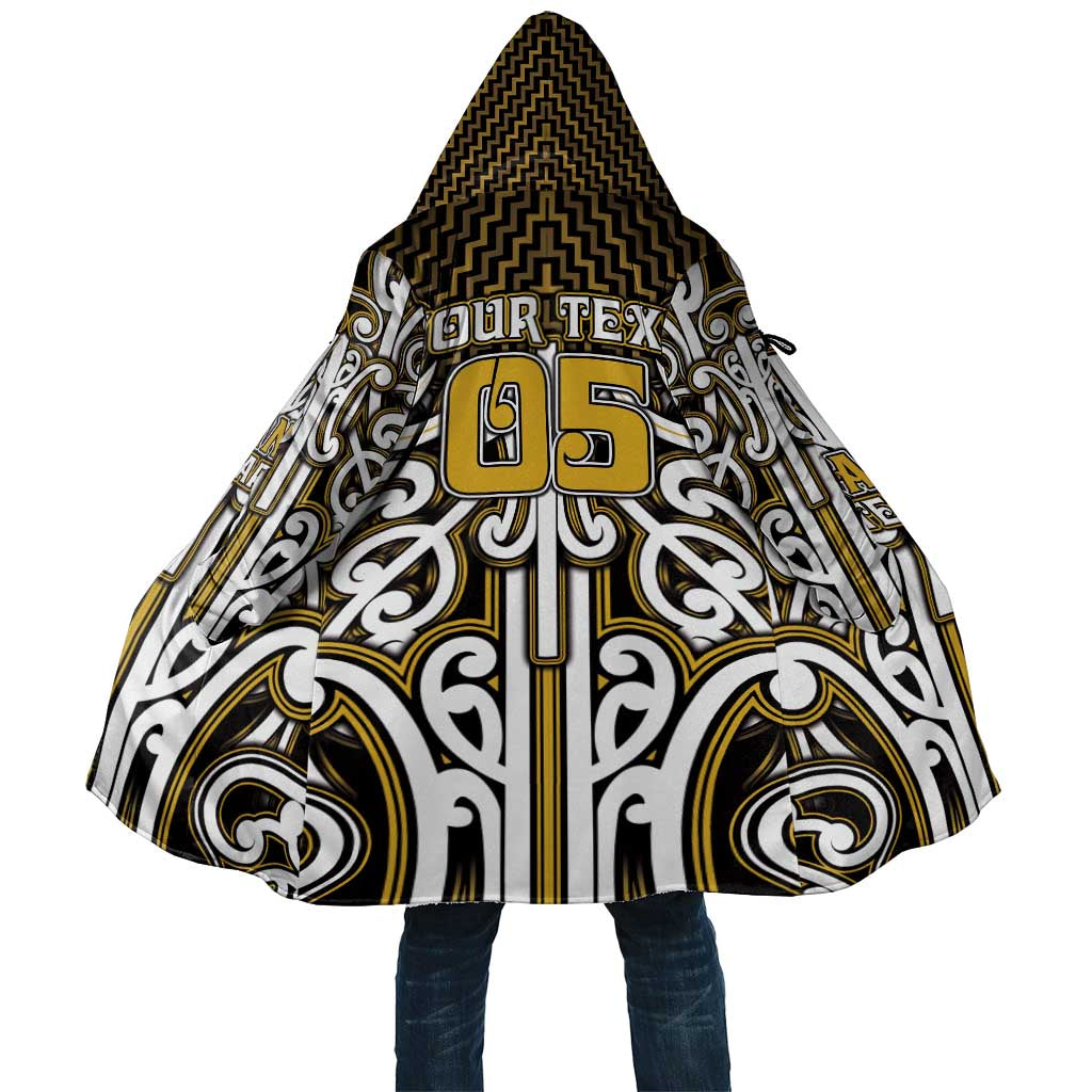 Custom Aotearoa Taranaki Cloak Maori Tribal Pattern Mix Poutama LT05 Unisex Yellow - Polynesian Pride