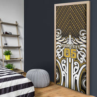 Custom Aotearoa Taranaki Door Cover Maori Tribal Pattern Mix Poutama LT05 - Polynesian Pride