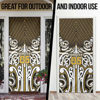 Custom Aotearoa Taranaki Door Cover Maori Tribal Pattern Mix Poutama LT05 - Polynesian Pride
