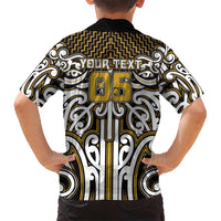 Custom Aotearoa Taranaki Family Matching Summer Maxi Dress and Hawaiian Shirt Maori Tribal Pattern Mix Poutama