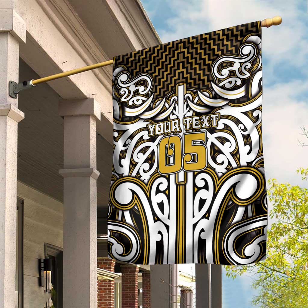 Custom Aotearoa Taranaki Garden Flag Maori Tribal Pattern Mix Poutama LT05 House Flag Yellow - Polynesian Pride