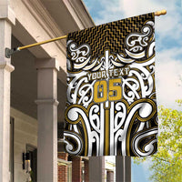 Custom Aotearoa Taranaki Garden Flag Maori Tribal Pattern Mix Poutama LT05 House Flag Yellow - Polynesian Pride