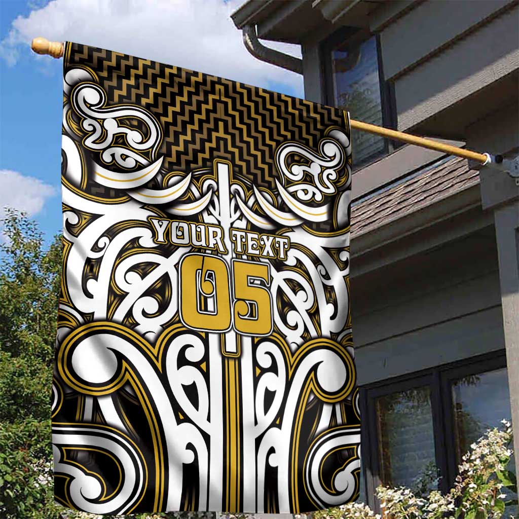 Custom Aotearoa Taranaki Garden Flag Maori Tribal Pattern Mix Poutama LT05 - Polynesian Pride