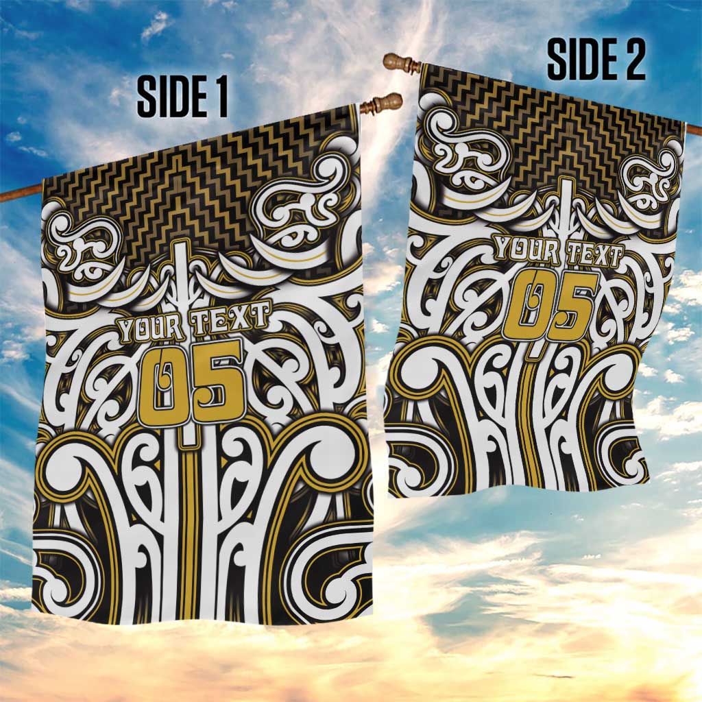 Custom Aotearoa Taranaki Garden Flag Maori Tribal Pattern Mix Poutama LT05 - Polynesian Pride