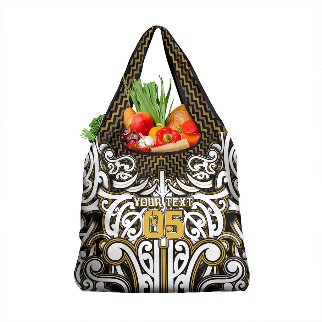 Custom Aotearoa Taranaki Grocery Bag Maori Tribal Pattern Mix Poutama LT05 1-pack One Size Yellow - Polynesian Pride