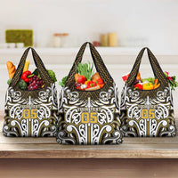 Custom Aotearoa Taranaki Grocery Bag Maori Tribal Pattern Mix Poutama LT05 3-pack One Size Yellow - Polynesian Pride