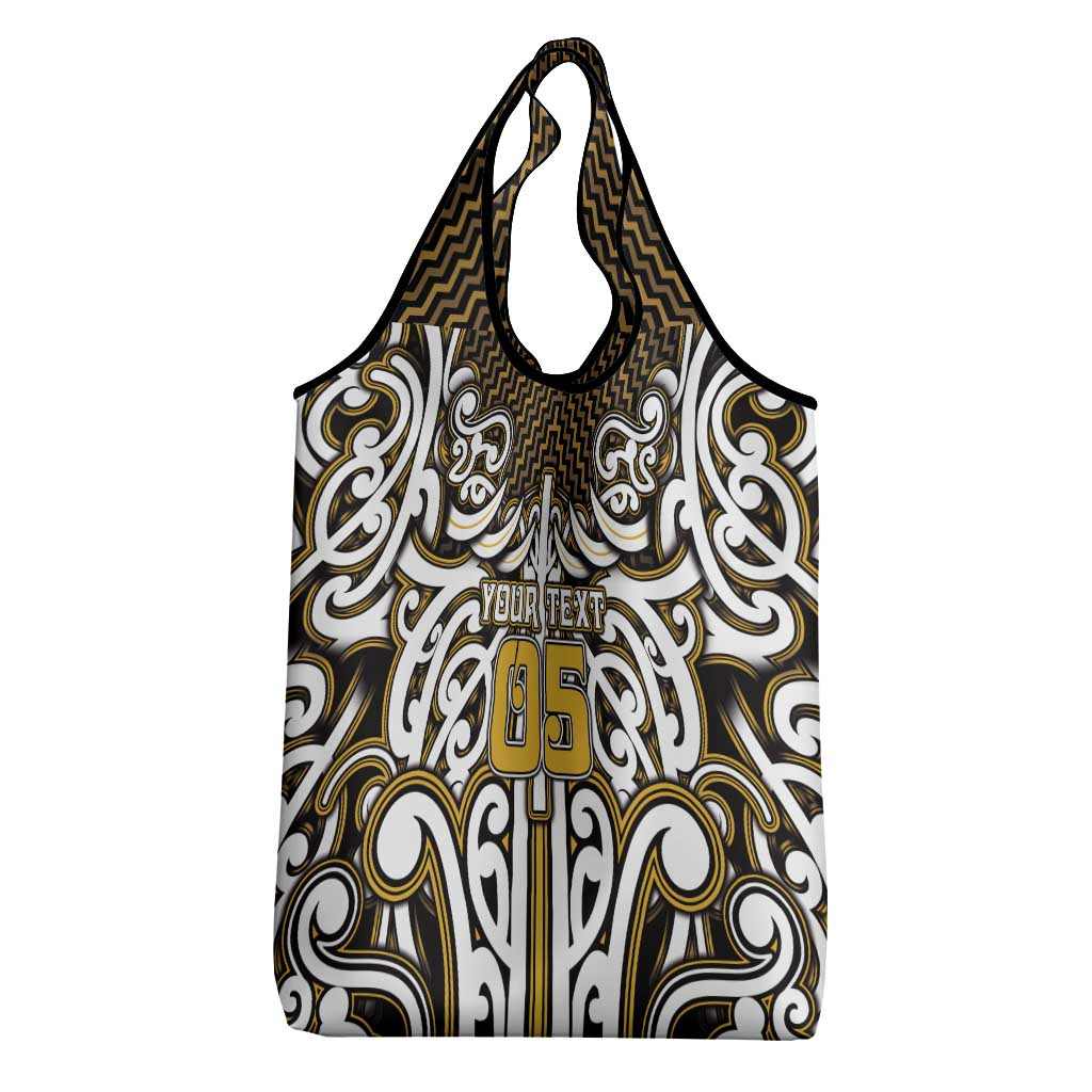 Custom Aotearoa Taranaki Grocery Bag Maori Tribal Pattern Mix Poutama LT05 - Polynesian Pride