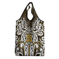 Custom Aotearoa Taranaki Grocery Bag Maori Tribal Pattern Mix Poutama LT05 - Polynesian Pride
