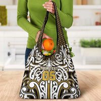 Custom Aotearoa Taranaki Grocery Bag Maori Tribal Pattern Mix Poutama LT05 - Polynesian Pride