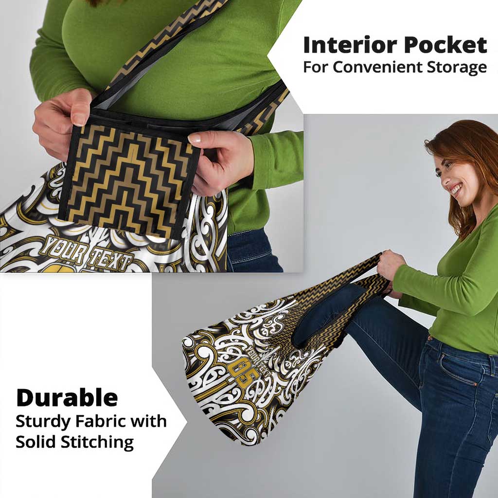 Custom Aotearoa Taranaki Grocery Bag Maori Tribal Pattern Mix Poutama LT05 - Polynesian Pride