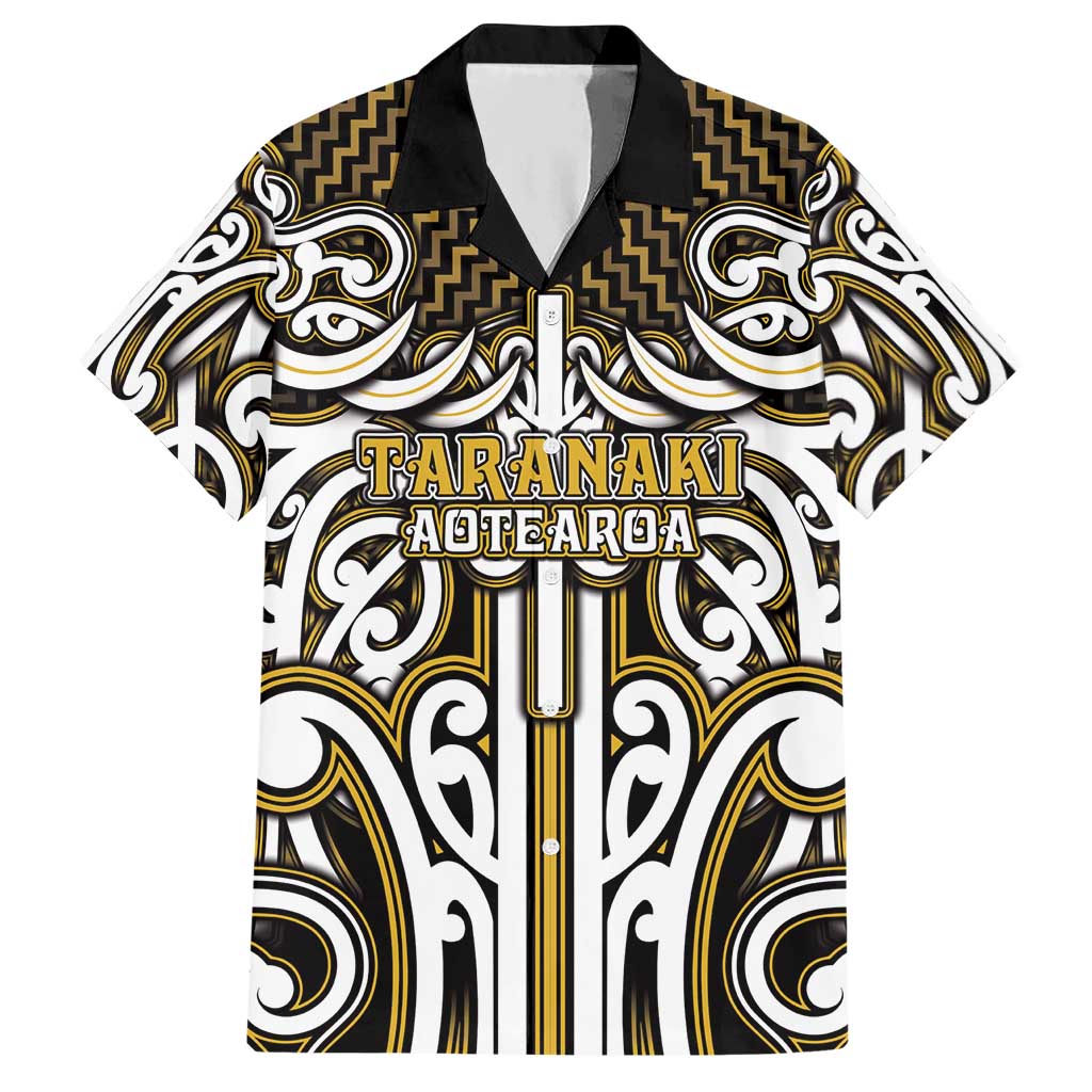 Custom Aotearoa Taranaki Hawaiian Shirt Maori Tribal Pattern Mix Poutama LT05 Yellow - Polynesian Pride