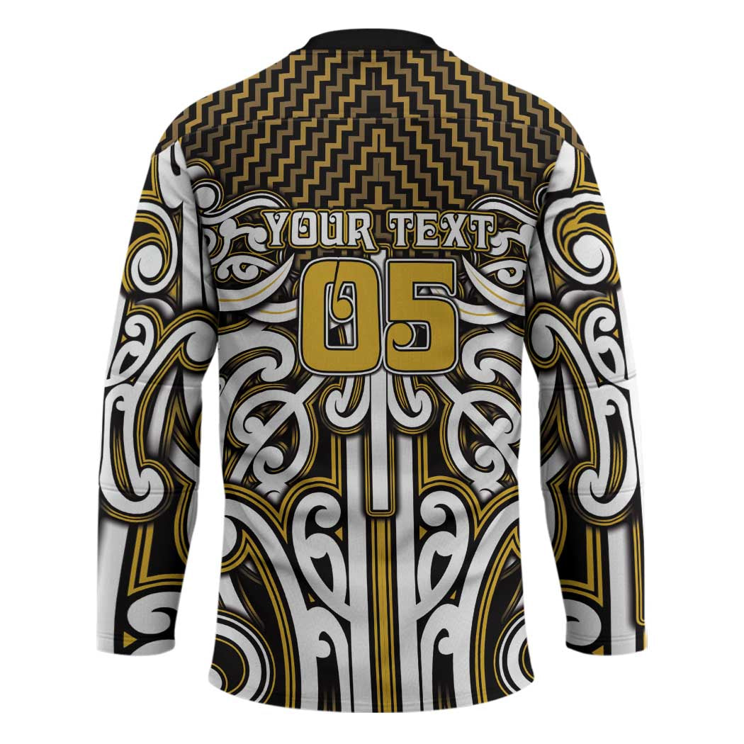 Custom Aotearoa Taranaki Hockey Jersey Maori Tribal Pattern Mix Poutama LT05 - Polynesian Pride