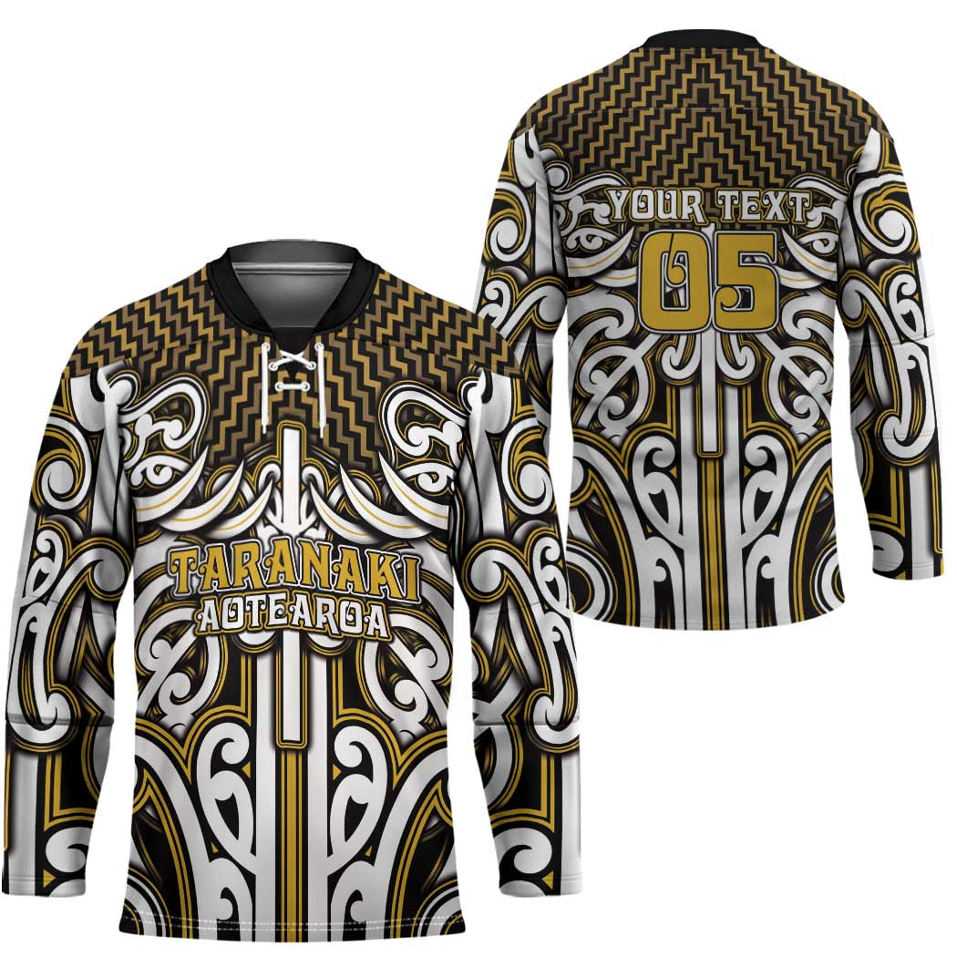 Custom Aotearoa Taranaki Hockey Jersey Maori Tribal Pattern Mix Poutama LT05 - Polynesian Pride