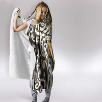 Custom Aotearoa Taranaki Hooded Blanket Maori Tribal Pattern Mix Poutama LT05 - Polynesian Pride