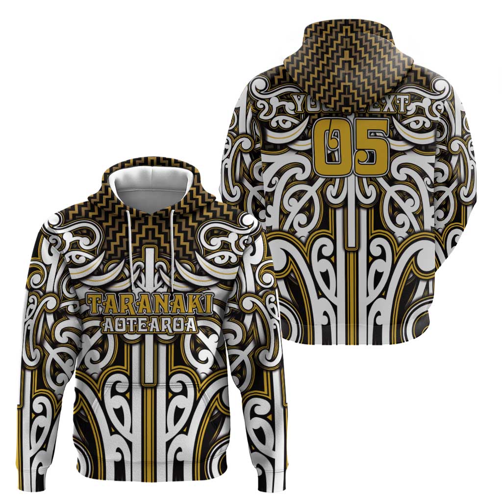 Custom Aotearoa Taranaki Hoodie Maori Tribal Pattern Mix Poutama LT05 - Polynesian Pride