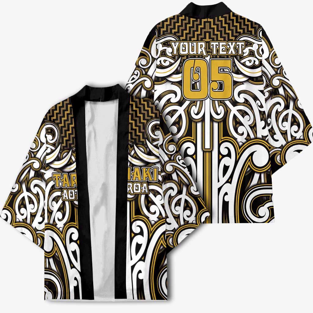 Custom Aotearoa Taranaki Kimono Maori Tribal Pattern Mix Poutama LT05 - Polynesian Pride
