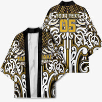 Custom Aotearoa Taranaki Kimono Maori Tribal Pattern Mix Poutama LT05 - Polynesian Pride