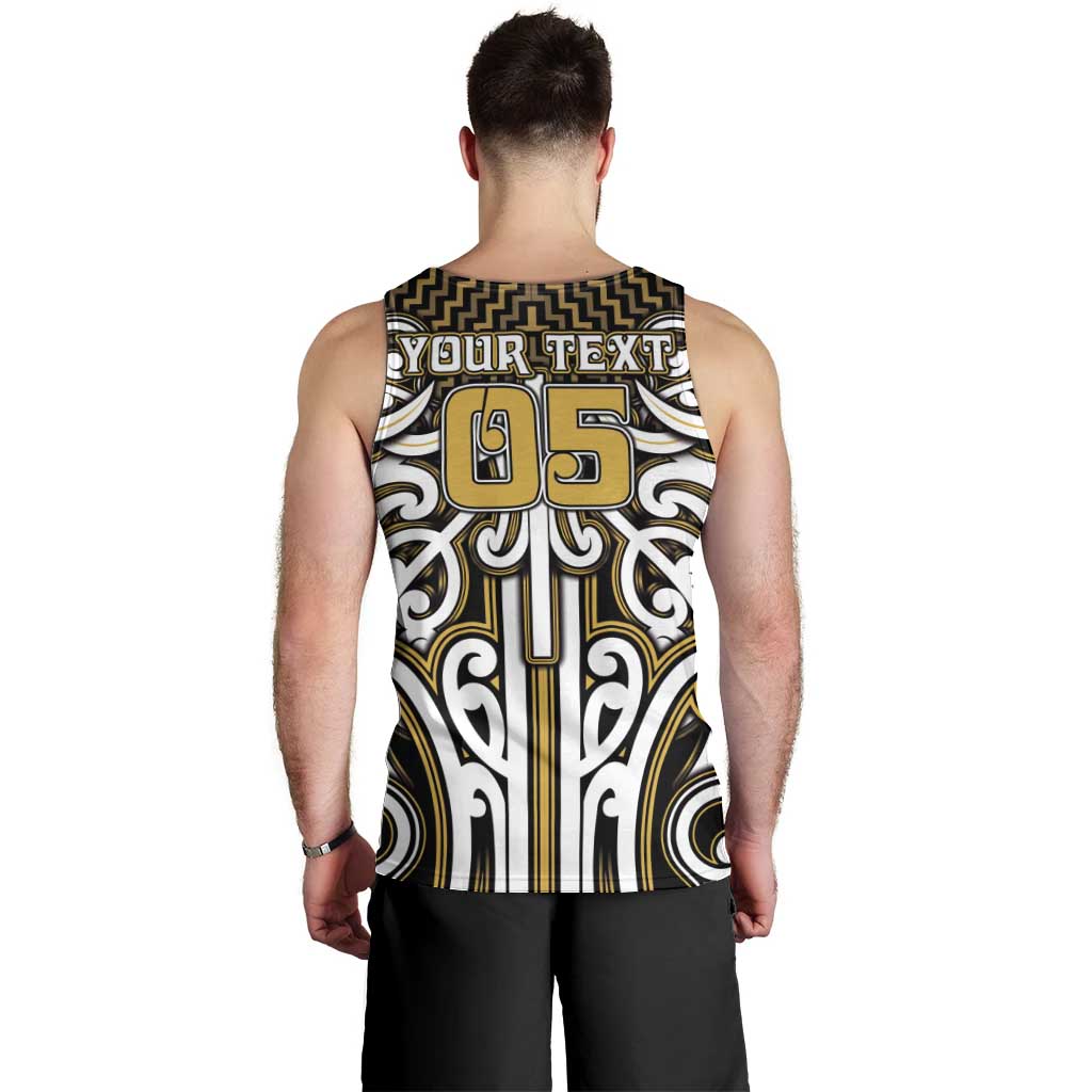 Custom Aotearoa Taranaki Men Tank Top Maori Tribal Pattern Mix Poutama LT05 - Polynesian Pride