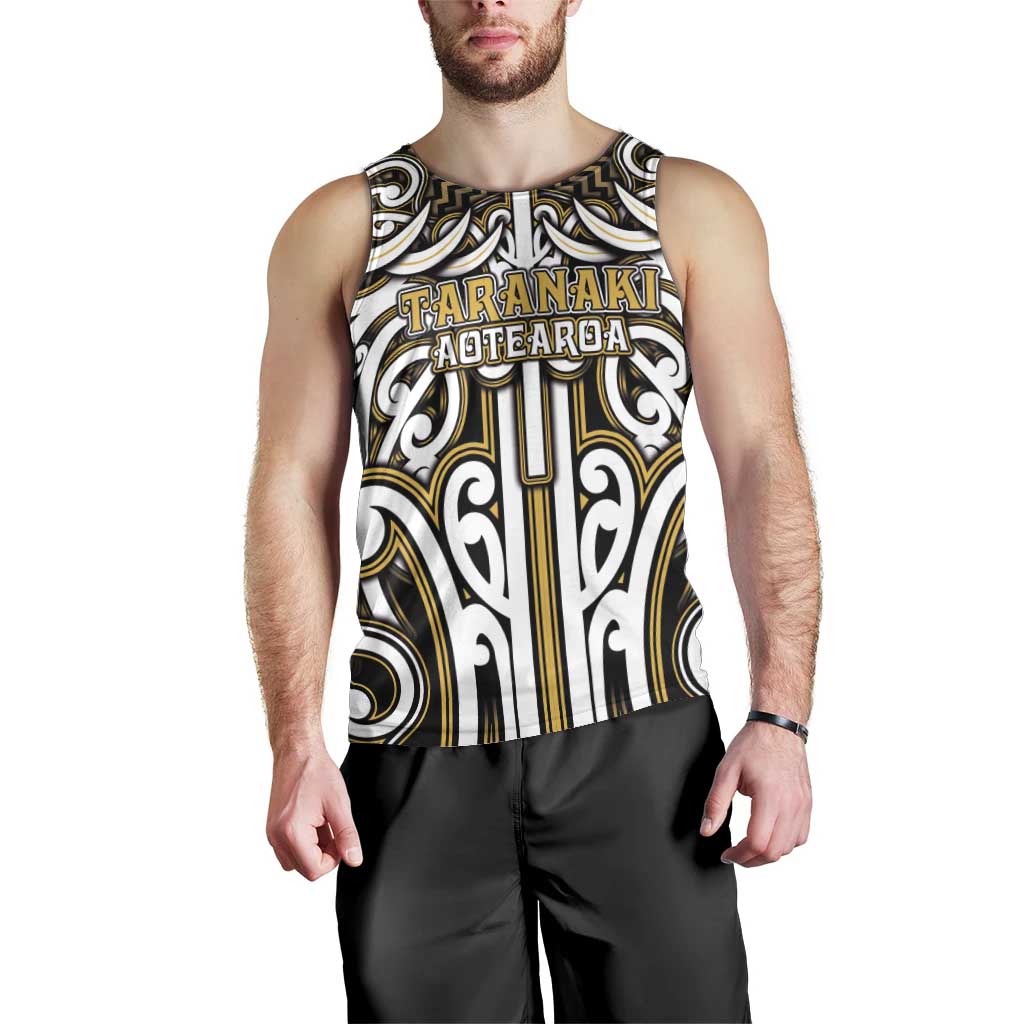 Custom Aotearoa Taranaki Men Tank Top Maori Tribal Pattern Mix Poutama LT05 - Polynesian Pride