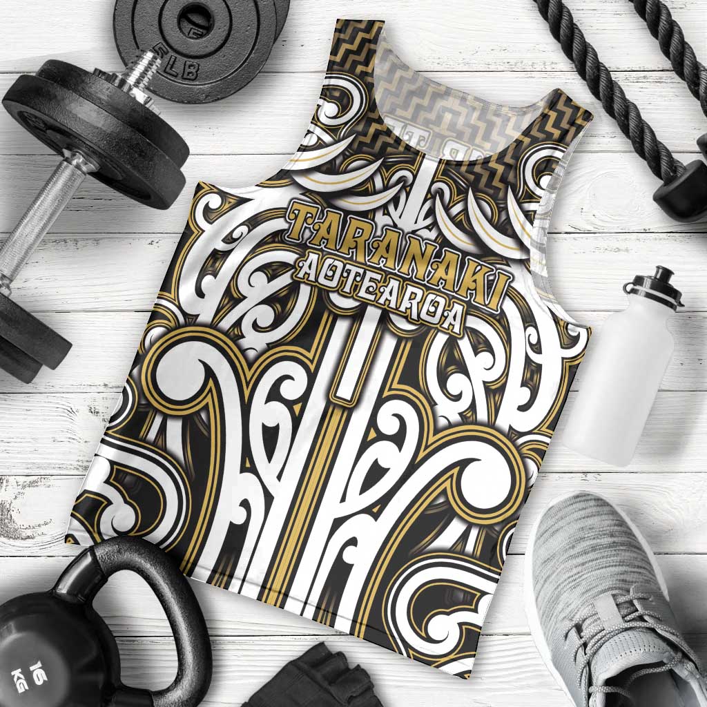 Custom Aotearoa Taranaki Men Tank Top Maori Tribal Pattern Mix Poutama LT05 - Polynesian Pride