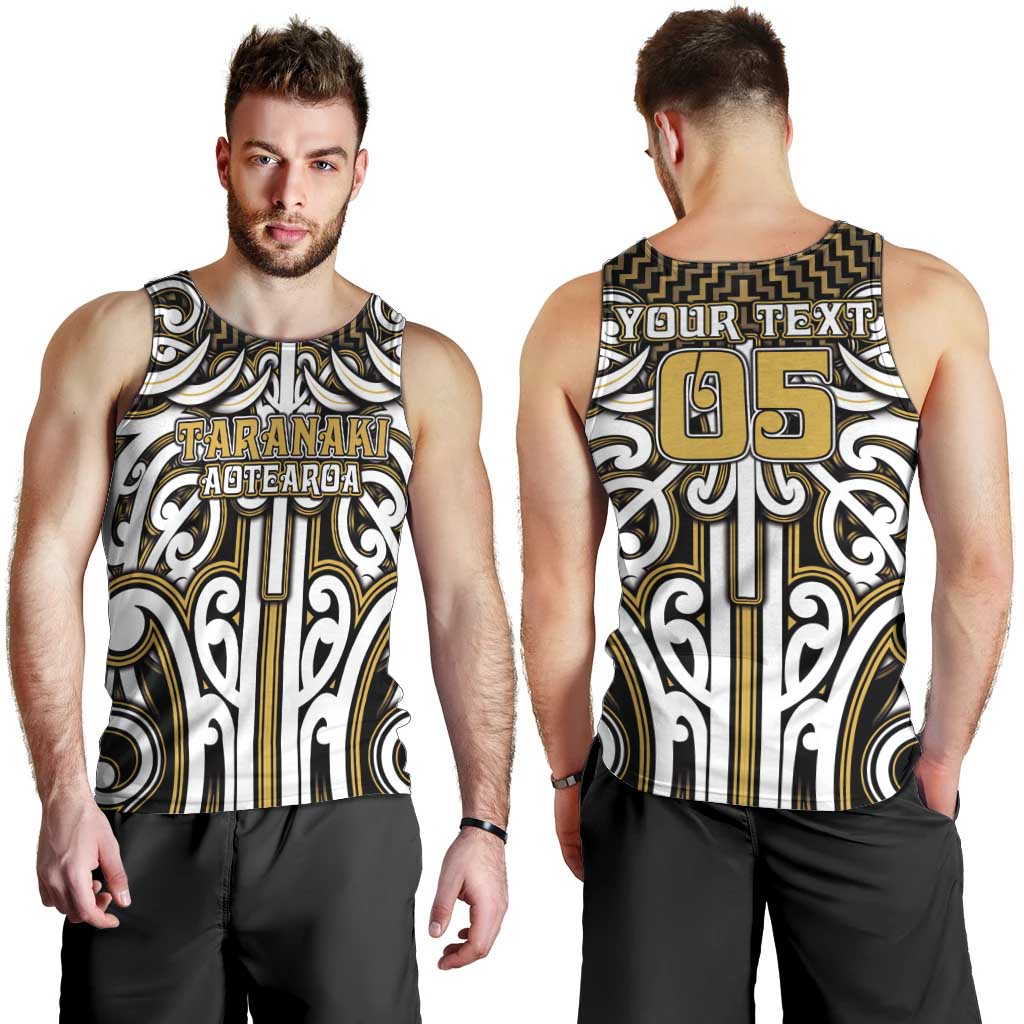 Custom Aotearoa Taranaki Men Tank Top Maori Tribal Pattern Mix Poutama LT05 - Polynesian Pride