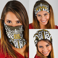 Custom Aotearoa Taranaki Neck Gaiter Maori Tribal Pattern Mix Poutama LT05 - Polynesian Pride