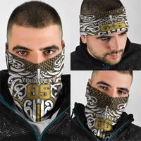 Custom Aotearoa Taranaki Neck Gaiter Maori Tribal Pattern Mix Poutama LT05 - Polynesian Pride