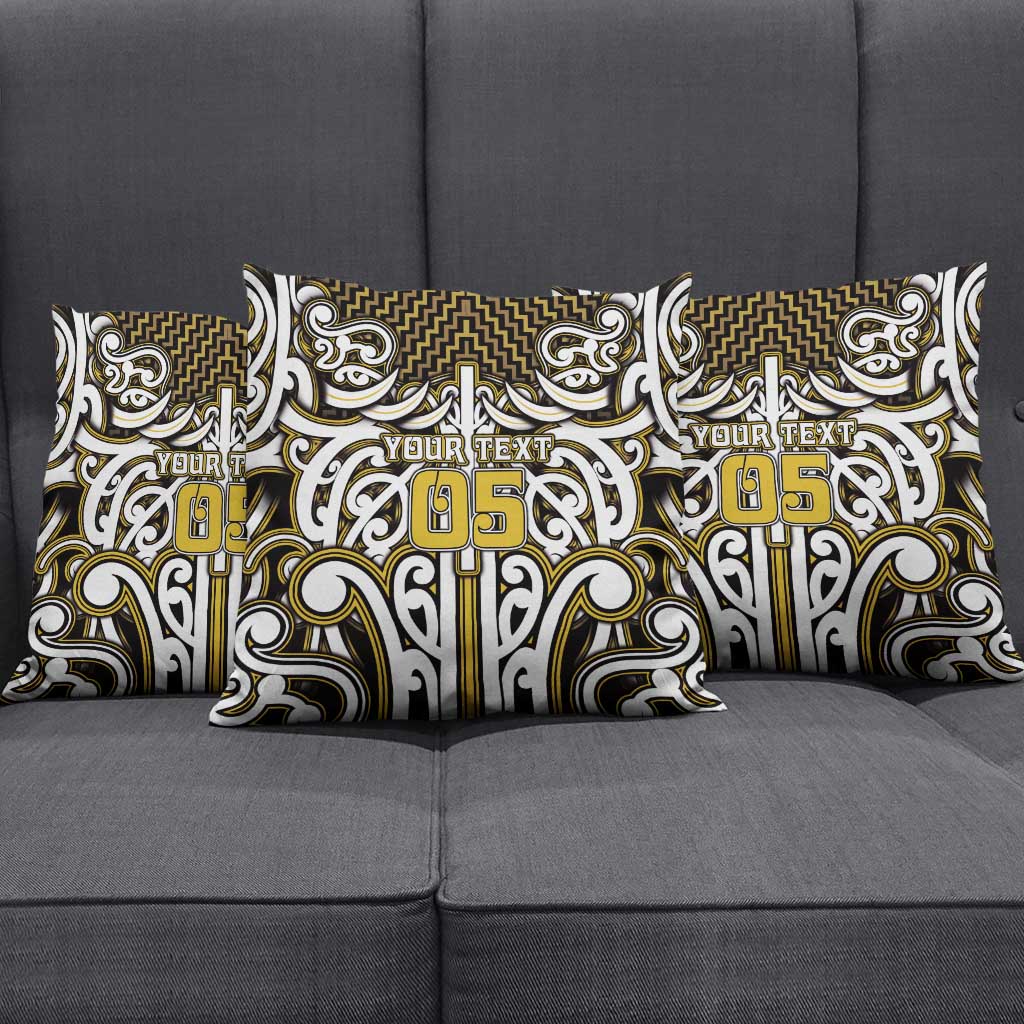 Custom Aotearoa Taranaki Pillow Cover Maori Tribal Pattern Mix Poutama LT05 - Polynesian Pride
