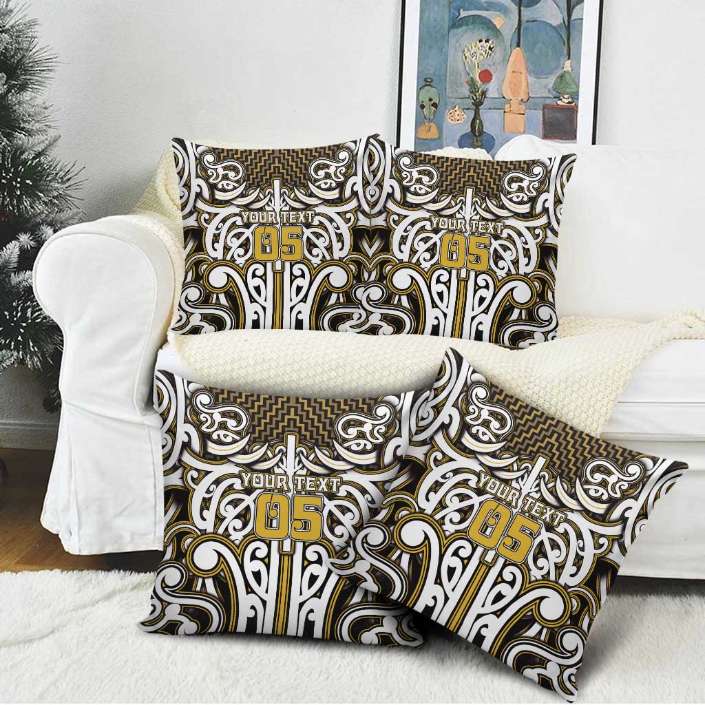 Custom Aotearoa Taranaki Pillow Cover Maori Tribal Pattern Mix Poutama LT05 - Polynesian Pride