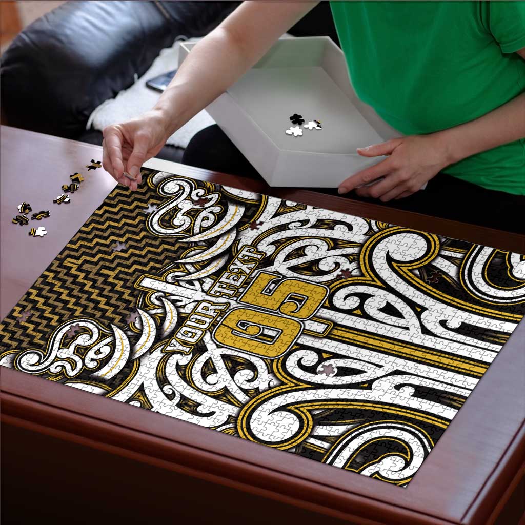 Custom Aotearoa Taranaki Puzzle Maori Tribal Pattern Mix Poutama LT05 - Polynesian Pride