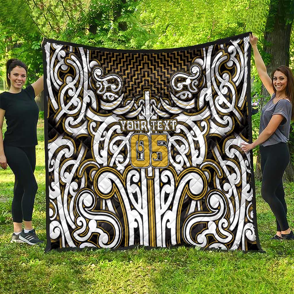 Custom Aotearoa Taranaki Quilt Maori Tribal Pattern Mix Poutama LT05 - Polynesian Pride