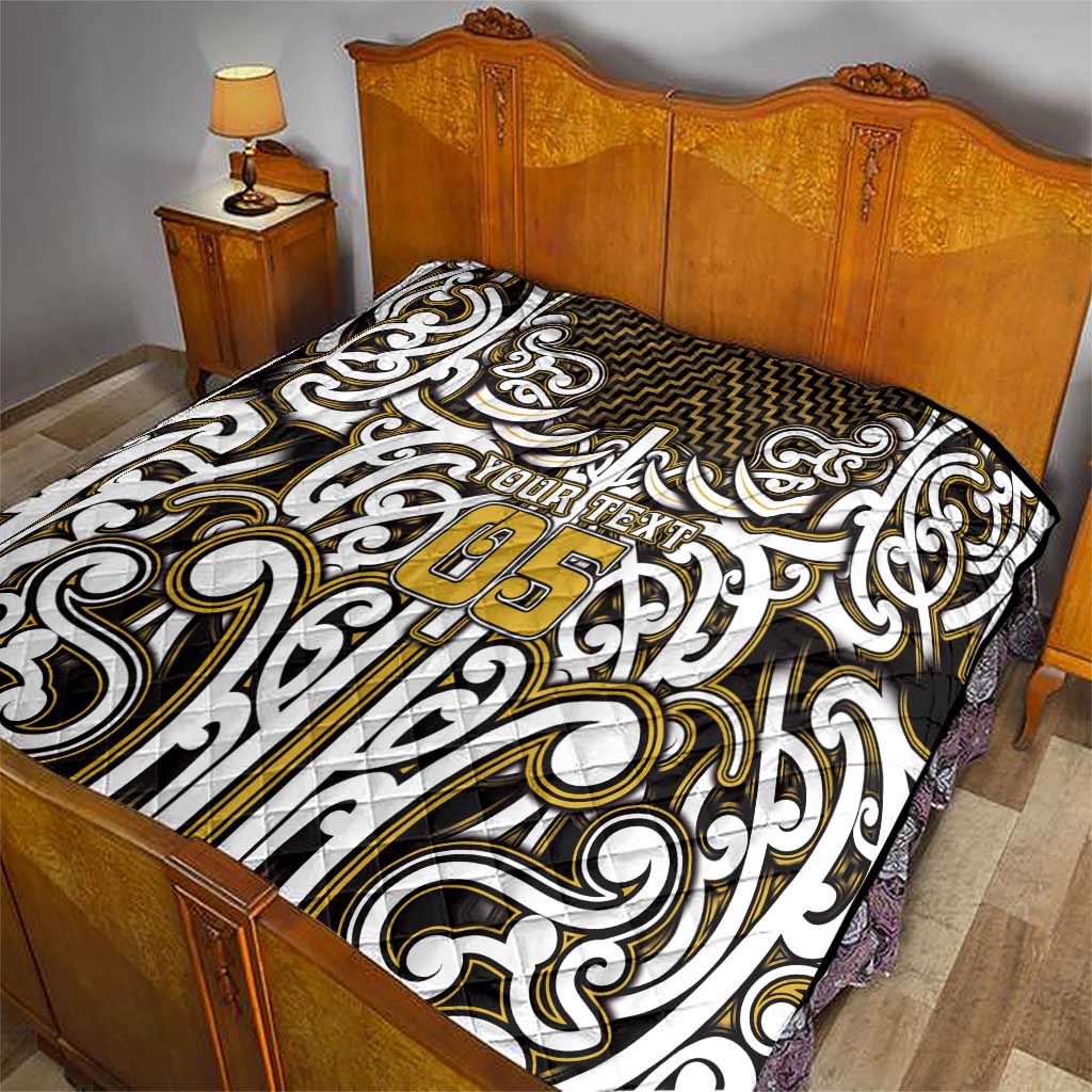 Custom Aotearoa Taranaki Quilt Maori Tribal Pattern Mix Poutama LT05 - Polynesian Pride